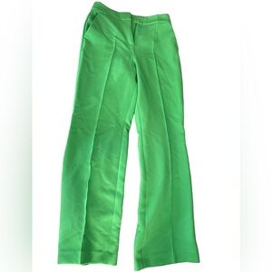 Y.A.S. tailored green trousers (XS, polyester blend, dress/slacks style).
